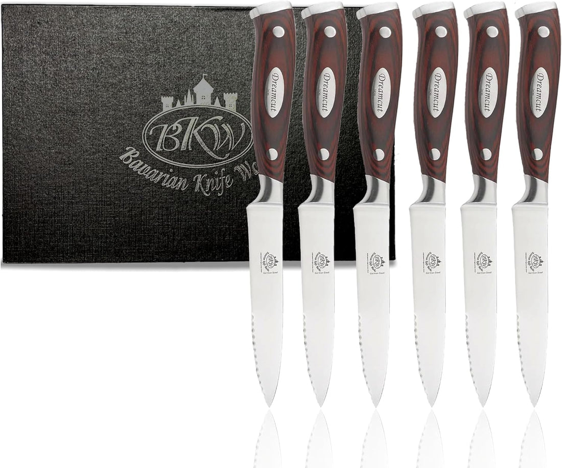 Holiday Special 6 Pieces Steak Knife Set, The Ultimate Slicing Experience