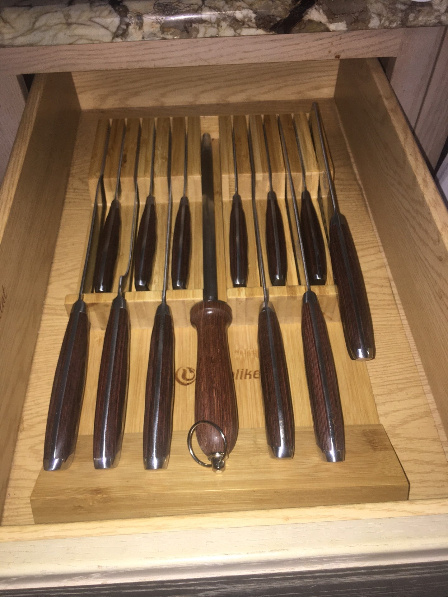 In Drawer Bamboo Knife Block – Mini - 12 knives
